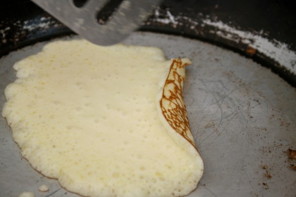 flipping pancakes